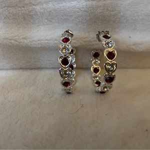 Avon Studio1886 earring Two of Hearts hoop NEW